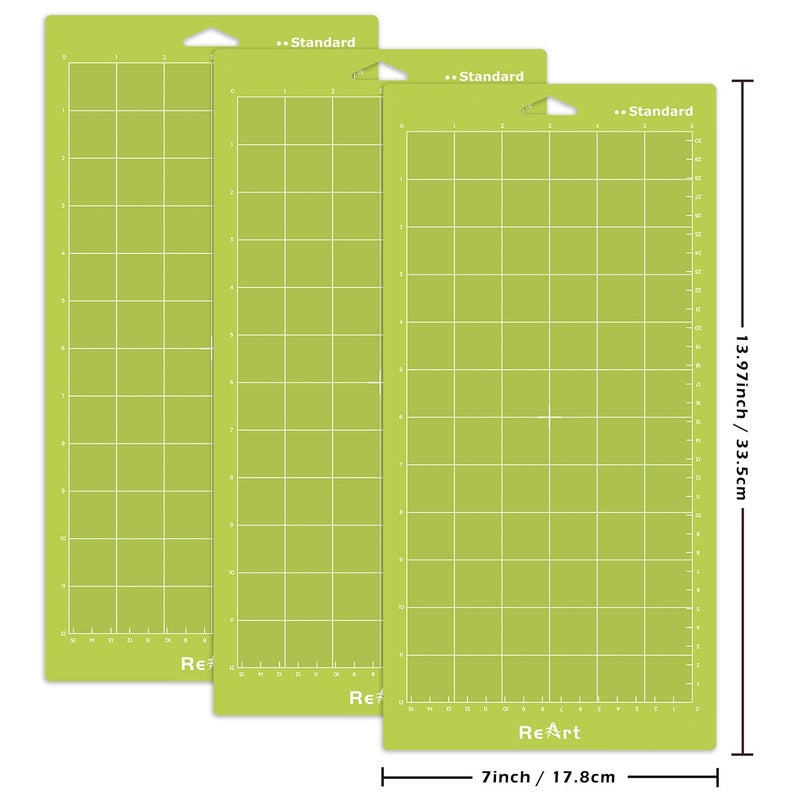 ReArt Standard Grip Adhesive Cutting Mat 6 x 12 Inch For Expression Machine - 3 Pack - Image 2